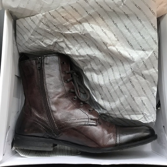 Men’s ALDO Leather Carcamo Military Boots - Picture 5 of 8